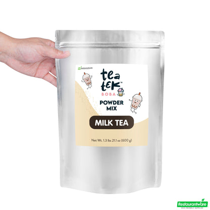 Wholesale Restaurantware Tea Tek 21.1 Oz Milk Tea Powder Mix - 10 Count Box- Bulk