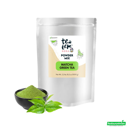 Wholesale Restaurantware Tea Tek 35.2 Oz Matcha Green Tea Powder Mix - 10 Count Box- Bulk