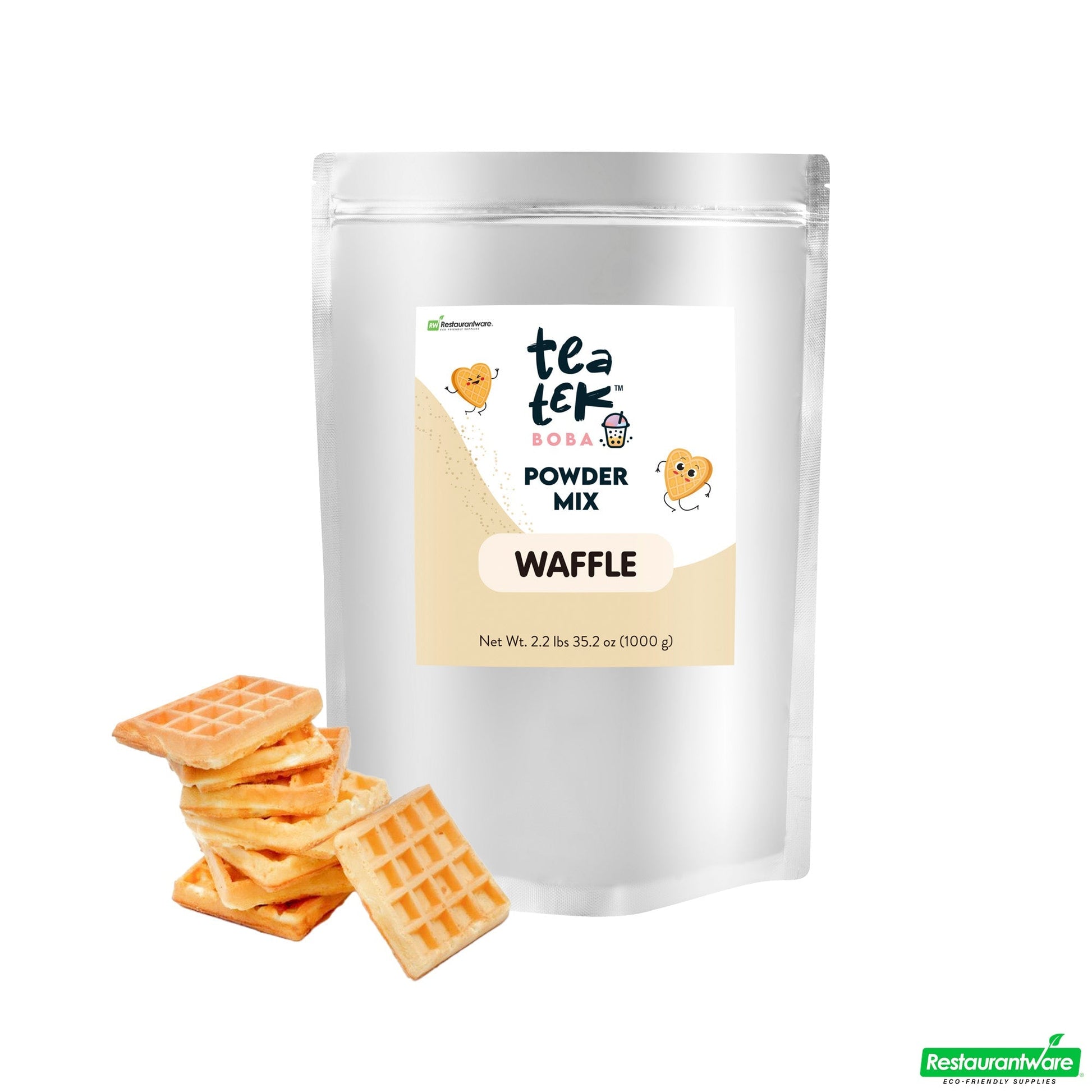Wholesale Restaurantware Tea Tek 35.2 Oz Waffle Powder Mix - 10 Count Box- Bulk