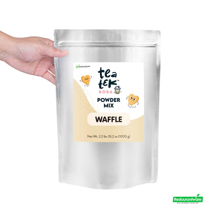Wholesale Restaurantware Tea Tek 35.2 Oz Waffle Powder Mix - 10 Count Box- Bulk