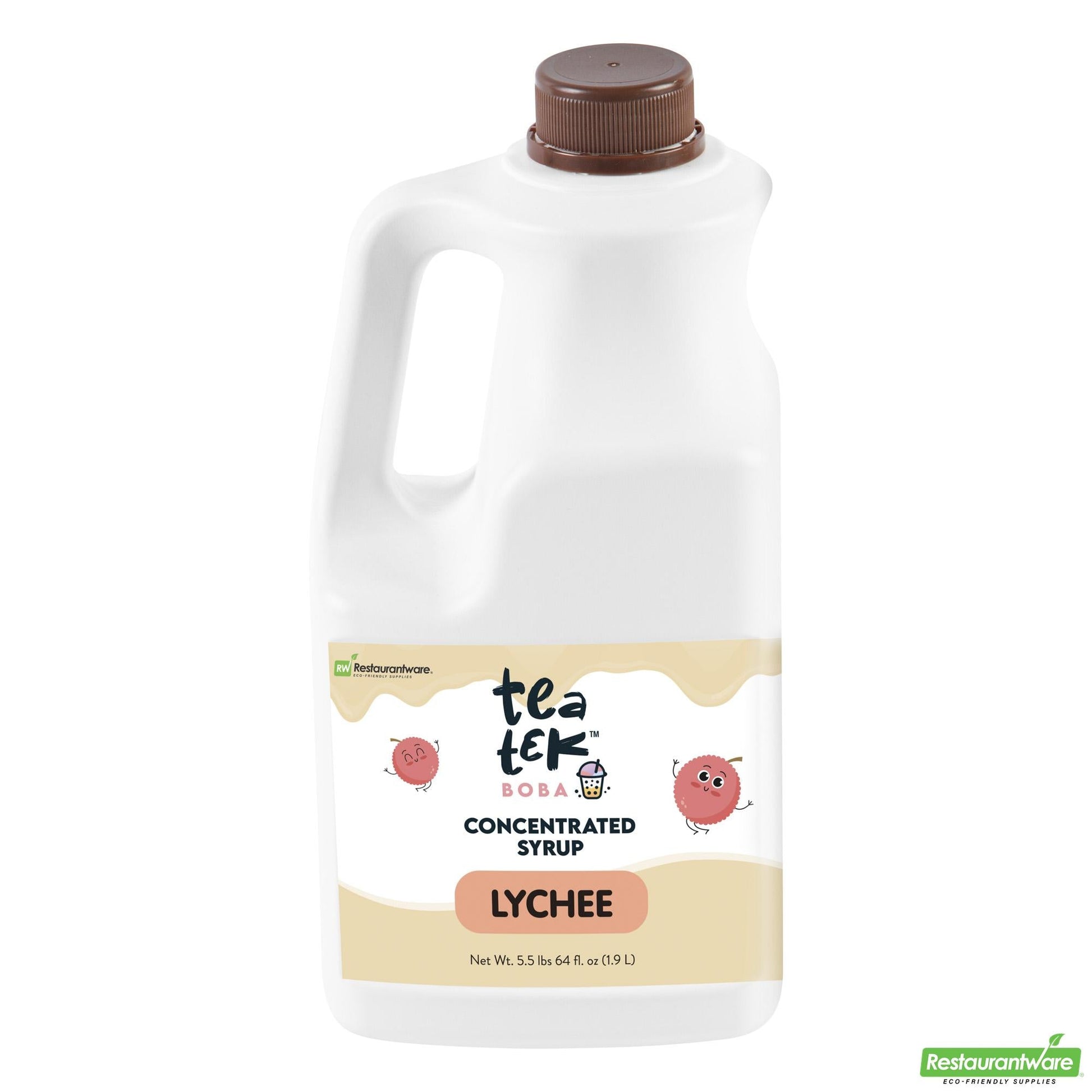 Wholesale Restaurantware Tea Tek 64 Fl. Oz Lychee Concentrated Syrup - 6 Count Box- Bulk