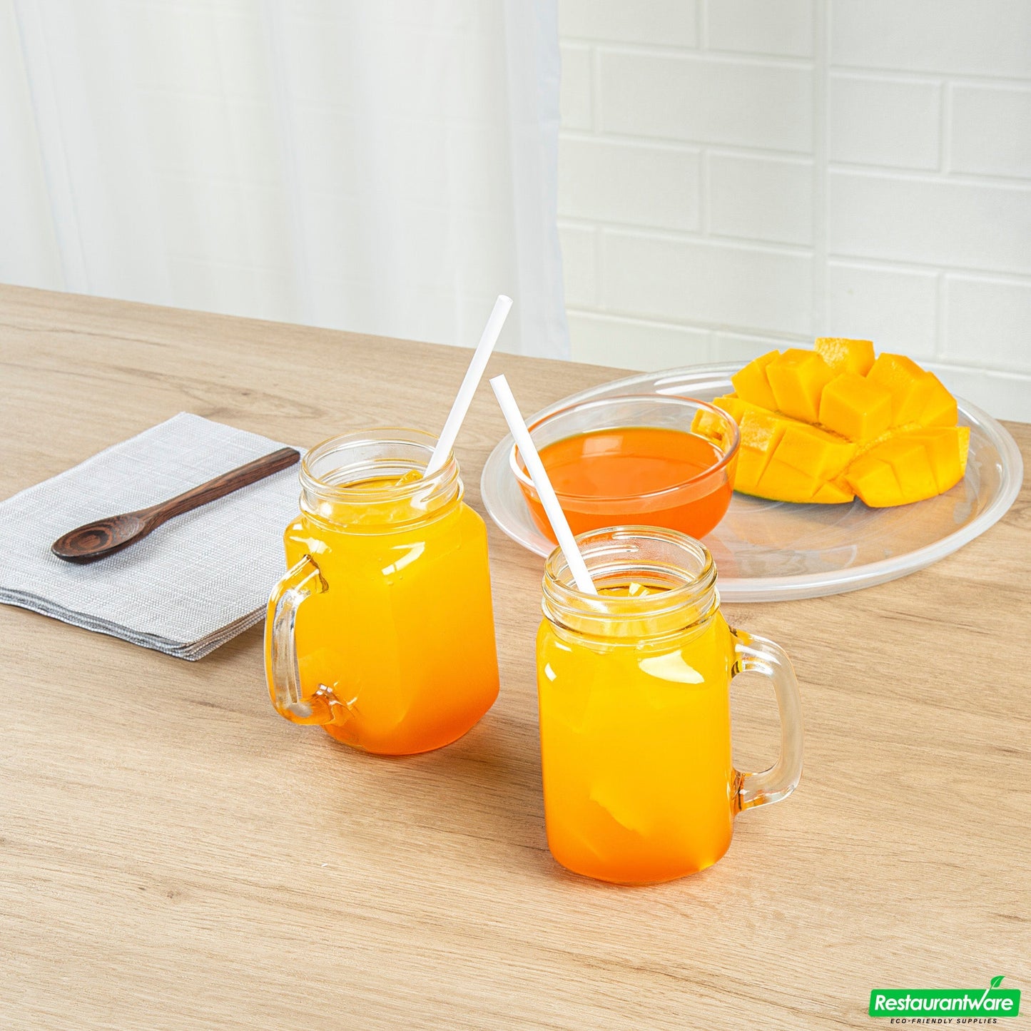 Wholesale Restaurantware Tea Tek 64 Fl. Oz Mango Concentrated Syrup - 6 Count Box- Bulk