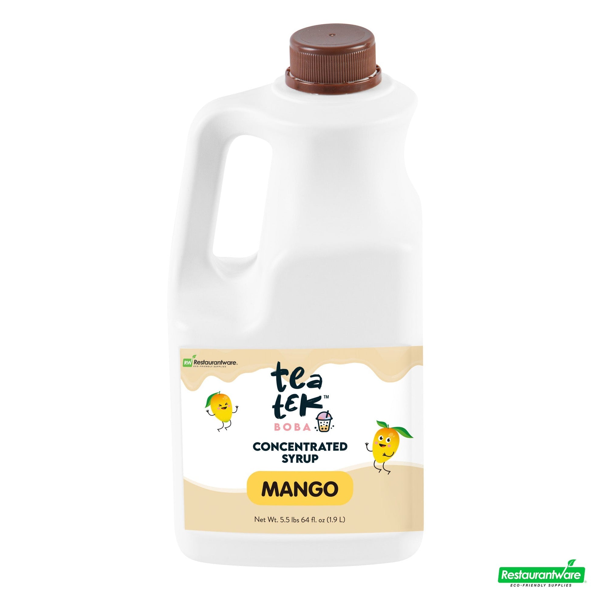 Wholesale Restaurantware Tea Tek 64 Fl. Oz Mango Concentrated Syrup - 6 Count Box- Bulk
