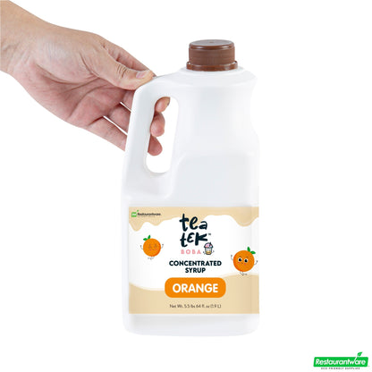 Wholesale Restaurantware Tea Tek 64 Fl. Oz Orange Concentrated Syrup - 6 Count Box- Bulk