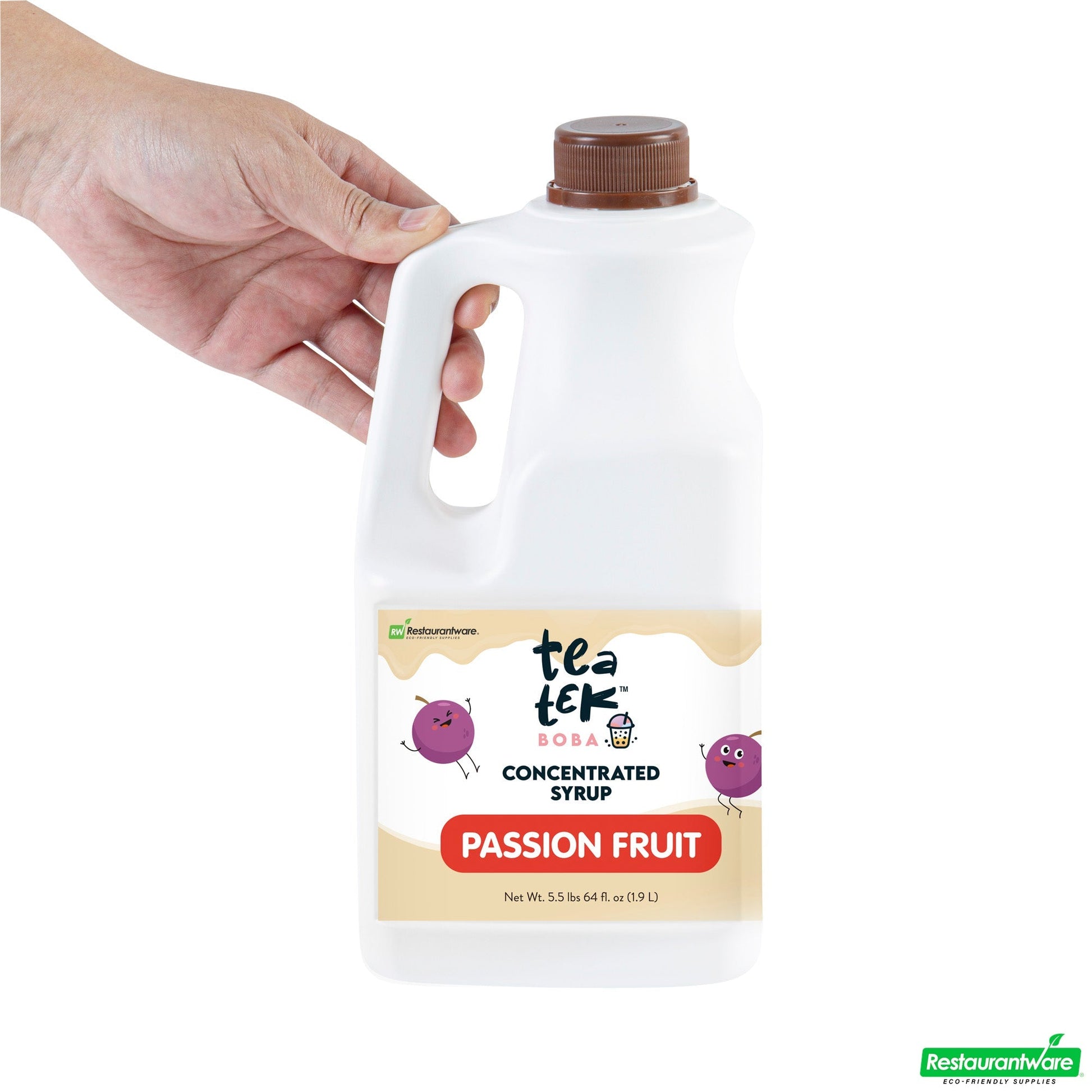 Wholesale Restaurantware Tea Tek 64 Fl. Oz Passion Fruit Concentrated Syrup - 6 Count Box- Bulk