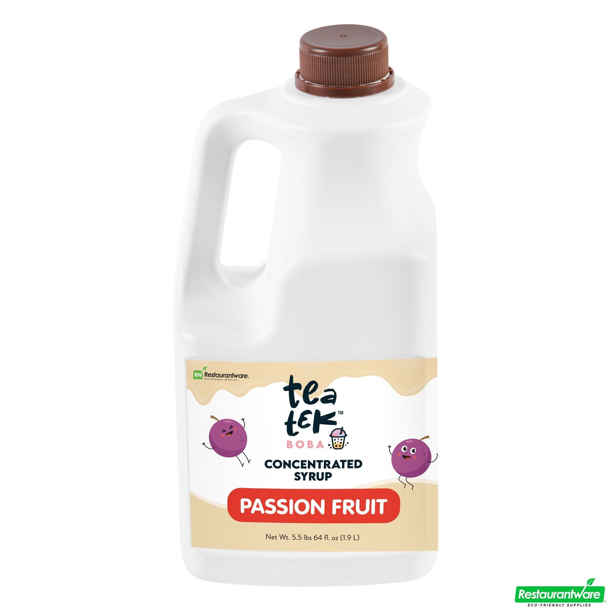 Wholesale Restaurantware Tea Tek 64 Fl. Oz Passion Fruit Concentrated Syrup - 6 Count Box- Bulk