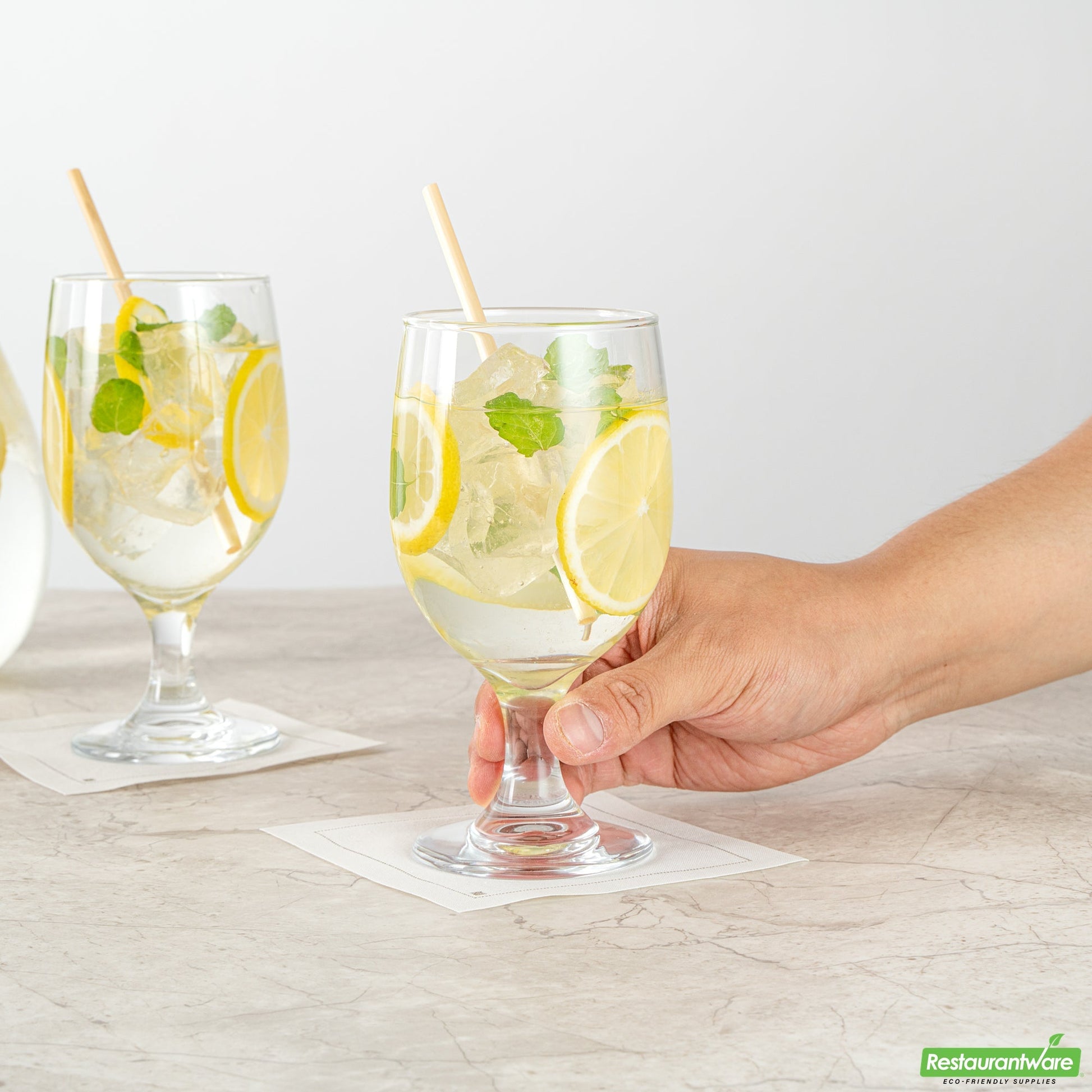 Wholesale Restaurantware Vetri 12 Oz Water Goblet Glass - 2 3/4" X 2 3/4" X 6" - 24 Count Box- Bulk
