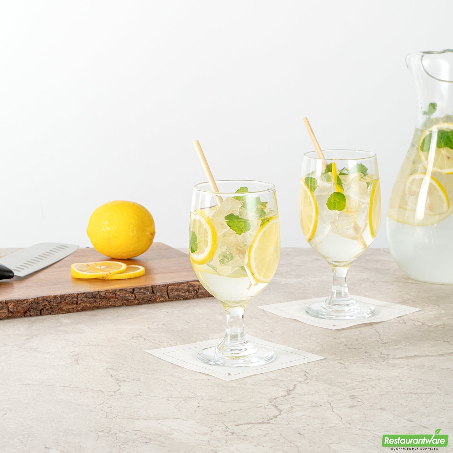 Wholesale Restaurantware Vetri 12 Oz Water Goblet Glass - 2 3/4" X 2 3/4" X 6" - 24 Count Box- Bulk