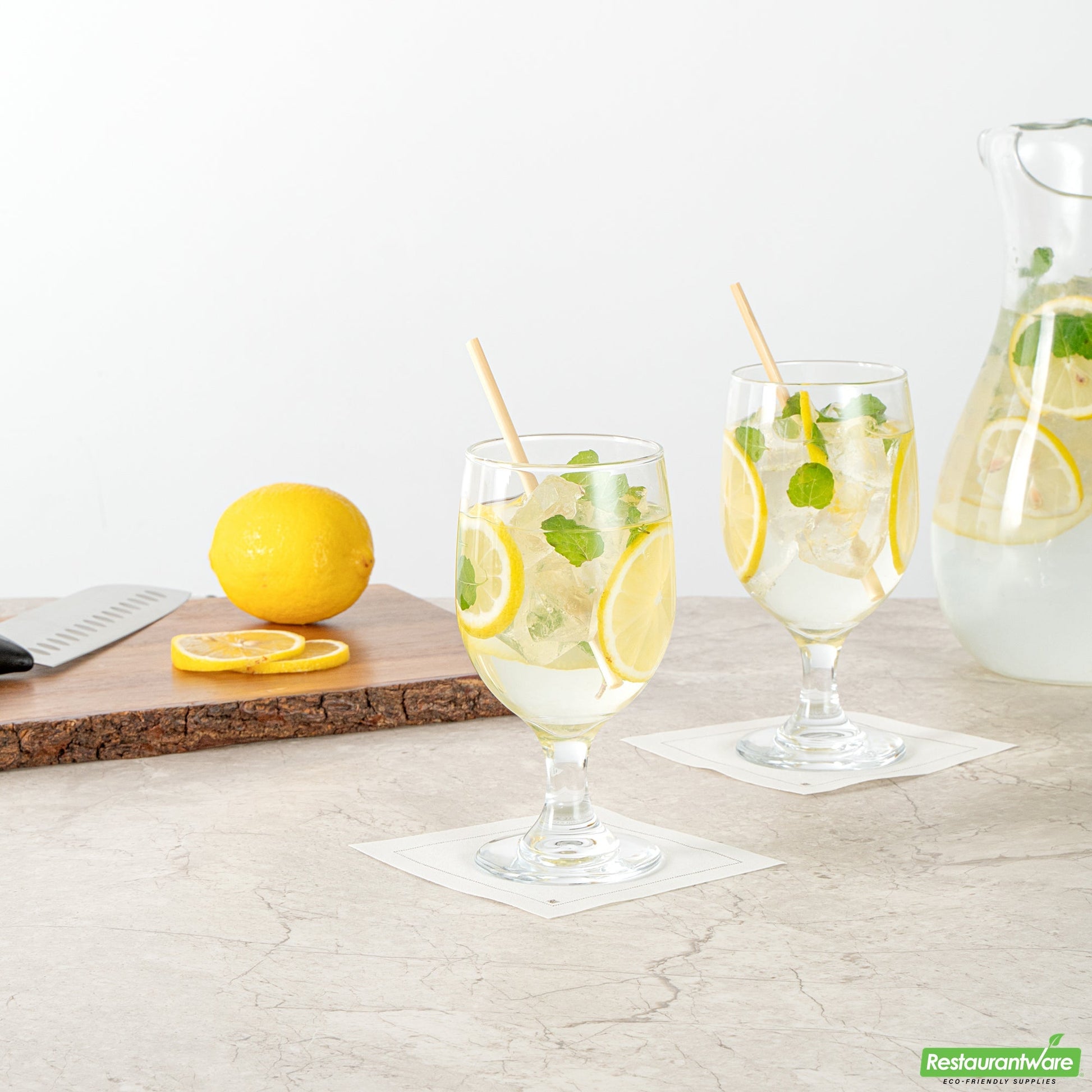 Wholesale Restaurantware Vetri 12 Oz Water Goblet Glass - 2 3/4" X 2 3/4" X 6" - 24 Count Box- Bulk