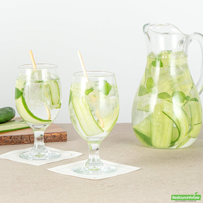 Wholesale Restaurantware Vetri 14 Oz Water Goblet Glass - 2 3/4" X 2 3/4" X 6 1/2" - 24 Count Box- Bulk