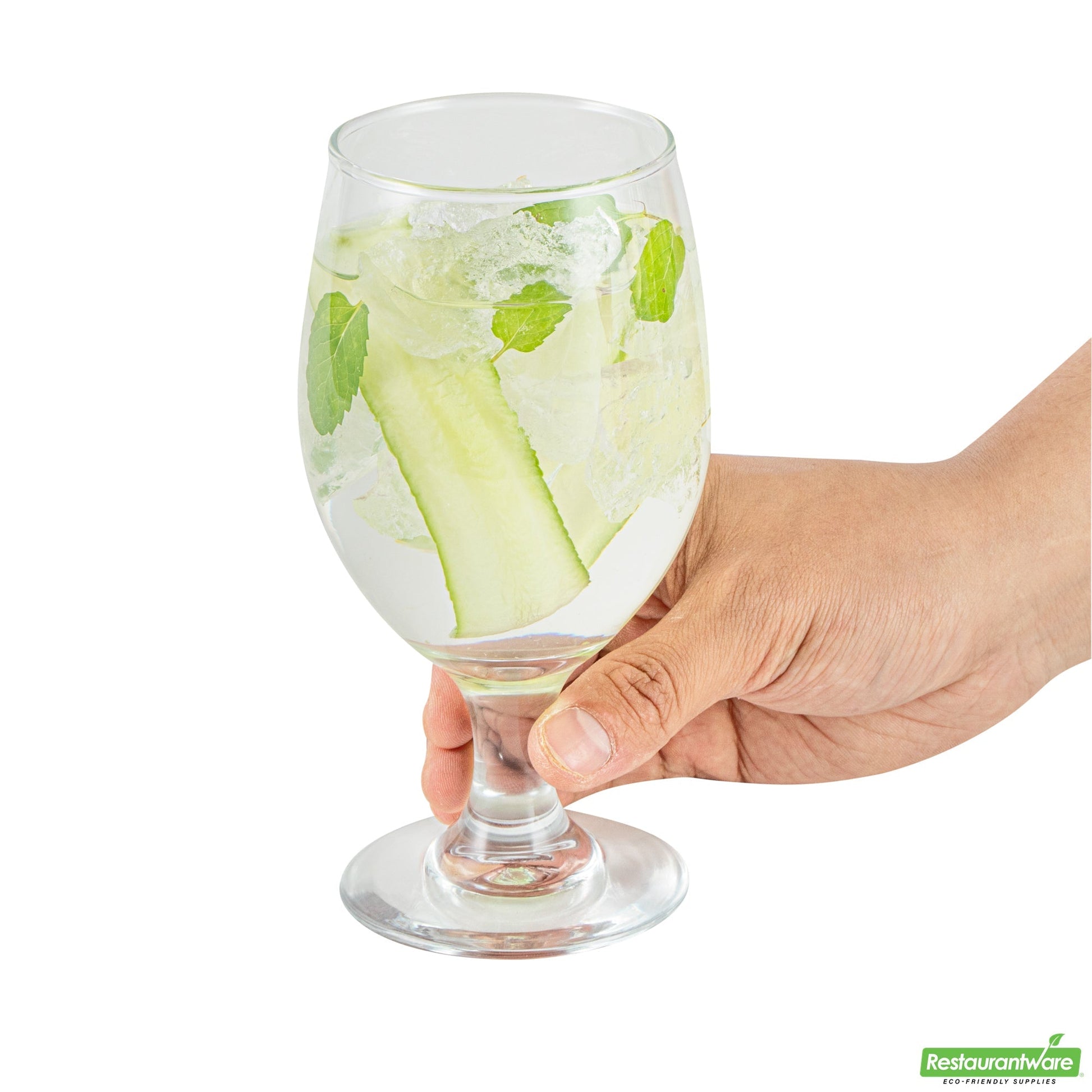 Wholesale Restaurantware Vetri 14 Oz Water Goblet Glass - 2 3/4" X 2 3/4" X 6 1/2" - 24 Count Box- Bulk