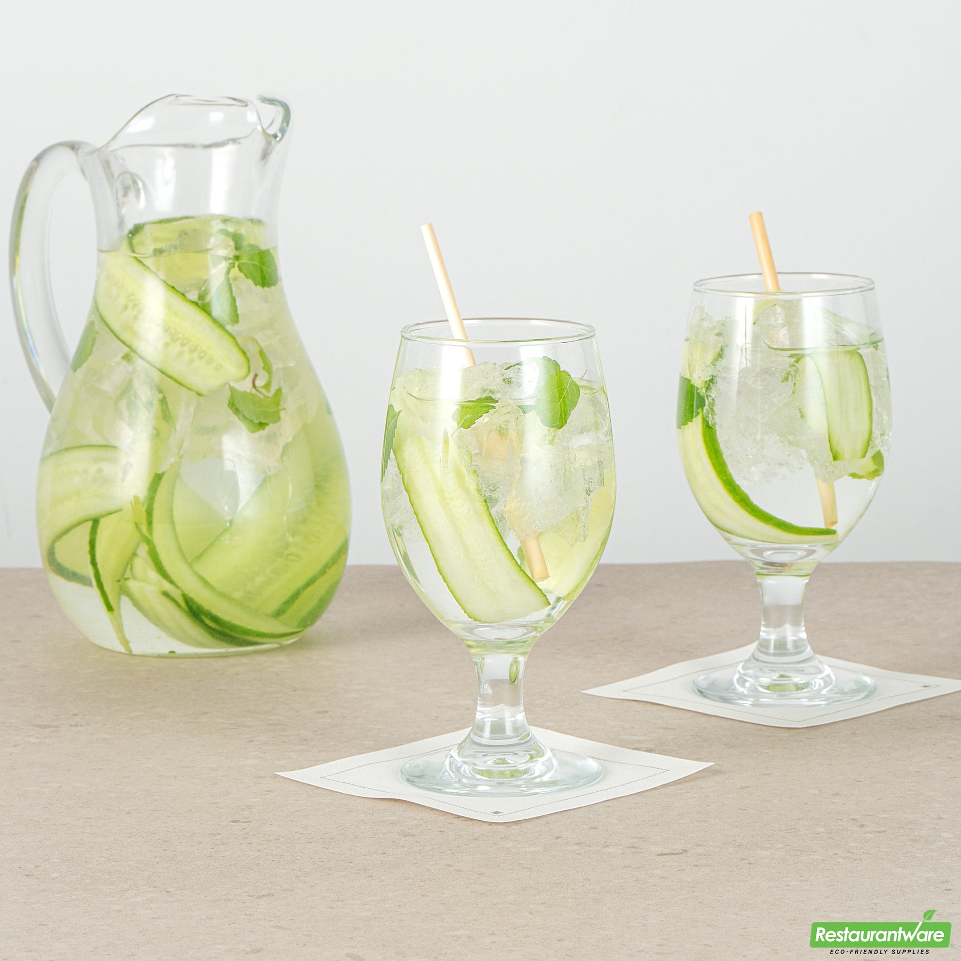 Wholesale Restaurantware Vetri 14 Oz Water Goblet Glass - 2 3/4" X 2 3/4" X 6 1/2" - 24 Count Box- Bulk