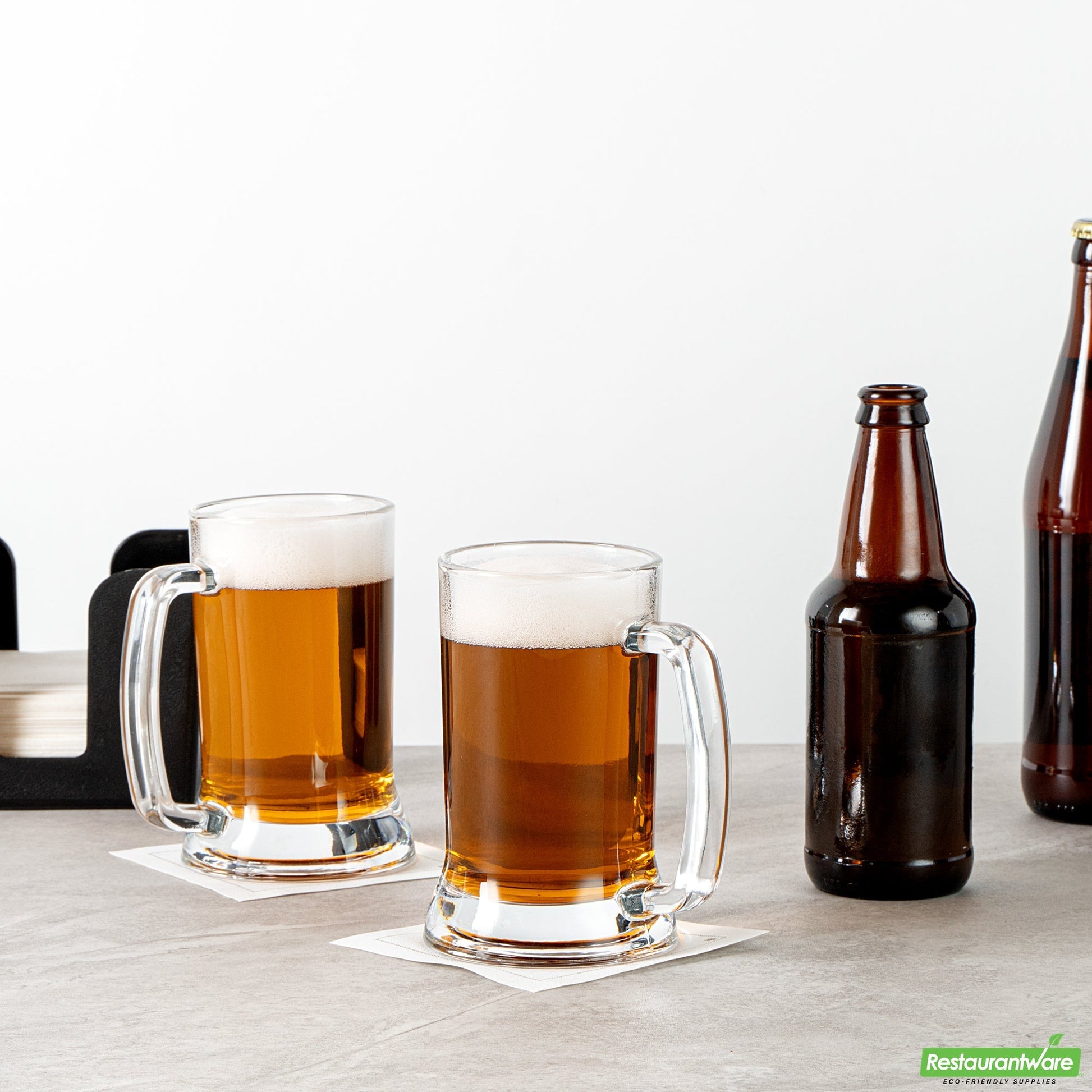 Wholesale Restaurantware Vetri 16 Oz Beer Mug Glass - 3 1/4" X 3 1/4" X 5 3/4" - 24 Count Box- Bulk