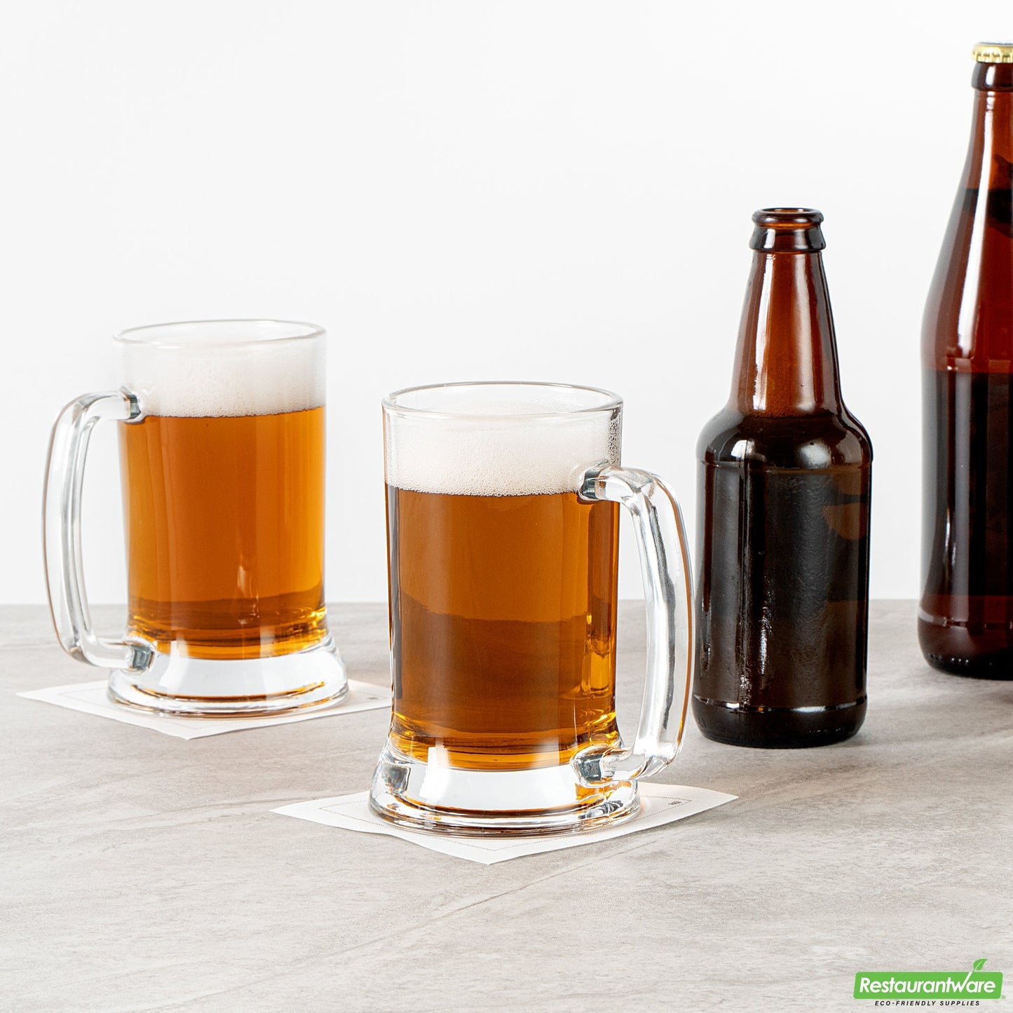 Wholesale Restaurantware Vetri 16 Oz Beer Mug Glass - 3 1/4" X 3 1/4" X 5 3/4" - 24 Count Box- Bulk