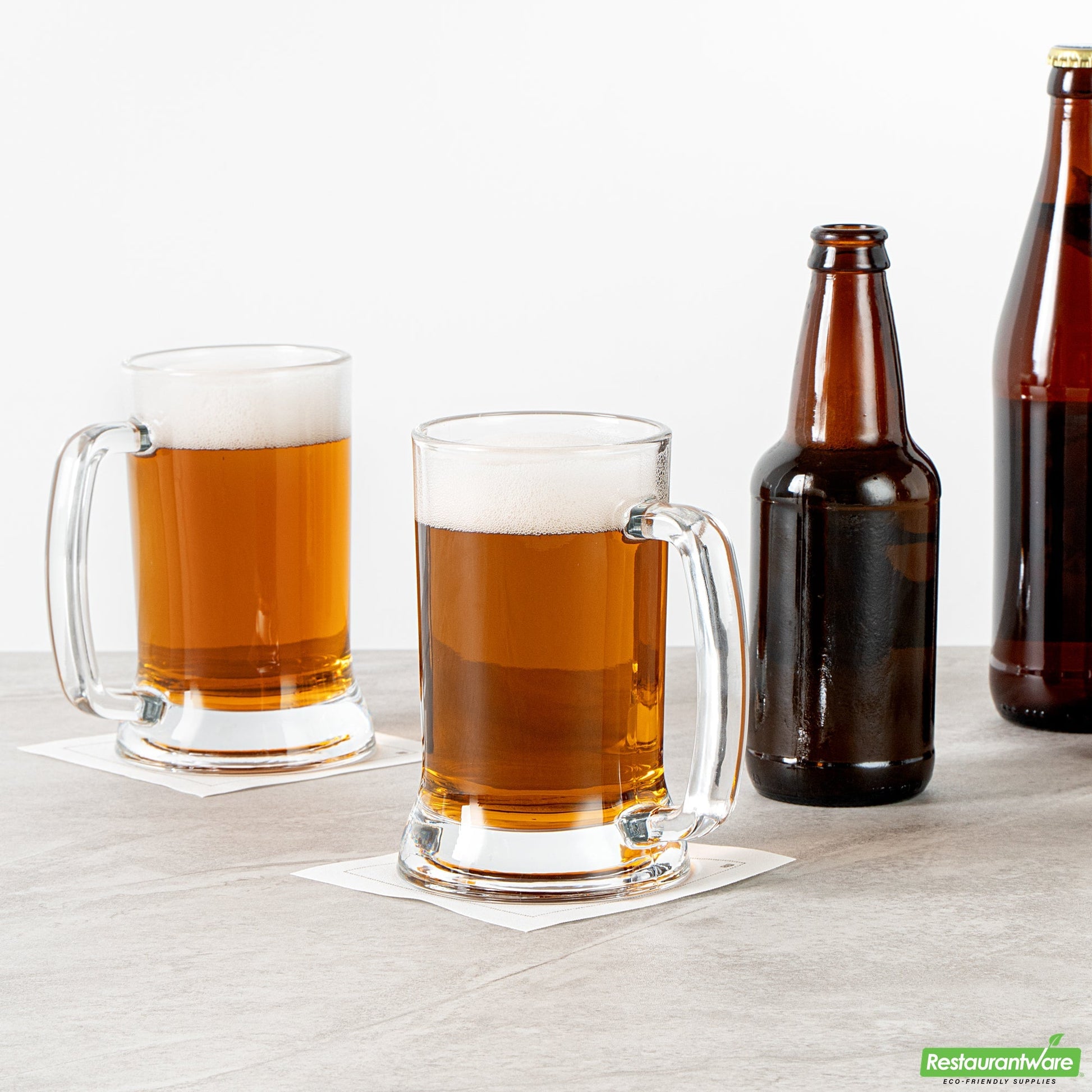 Wholesale Restaurantware Vetri 16 Oz Beer Mug Glass - 3 1/4" X 3 1/4" X 5 3/4" - 24 Count Box- Bulk