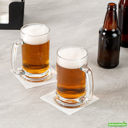 Wholesale Restaurantware Vetri 16 Oz Beer Mug Glass - 3 1/4" X 3 1/4" X 5 3/4" - 24 Count Box- Bulk