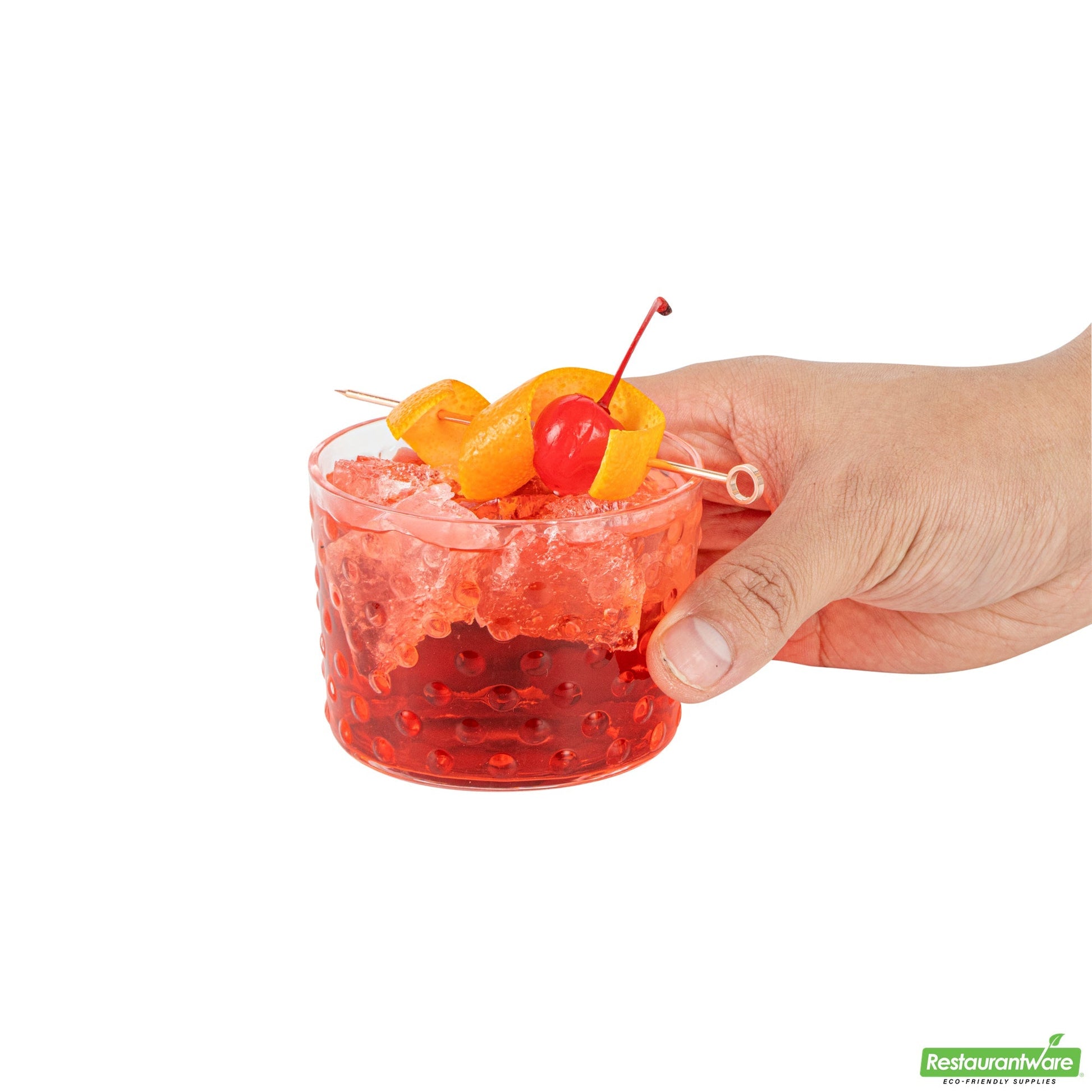 Wholesale Restaurantware 8 Oz Hobnail Rocks Glass / Tumbler - 3.3" X 3.3" X 2.5"- Bulk