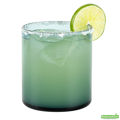 Wholesale Restaurantware Vetri 10 Oz Blue Rocks / Old Fashioned Glass - 3 1/4" X 3 1/4" X 3 1/2" - 24 Count Box- Bulk