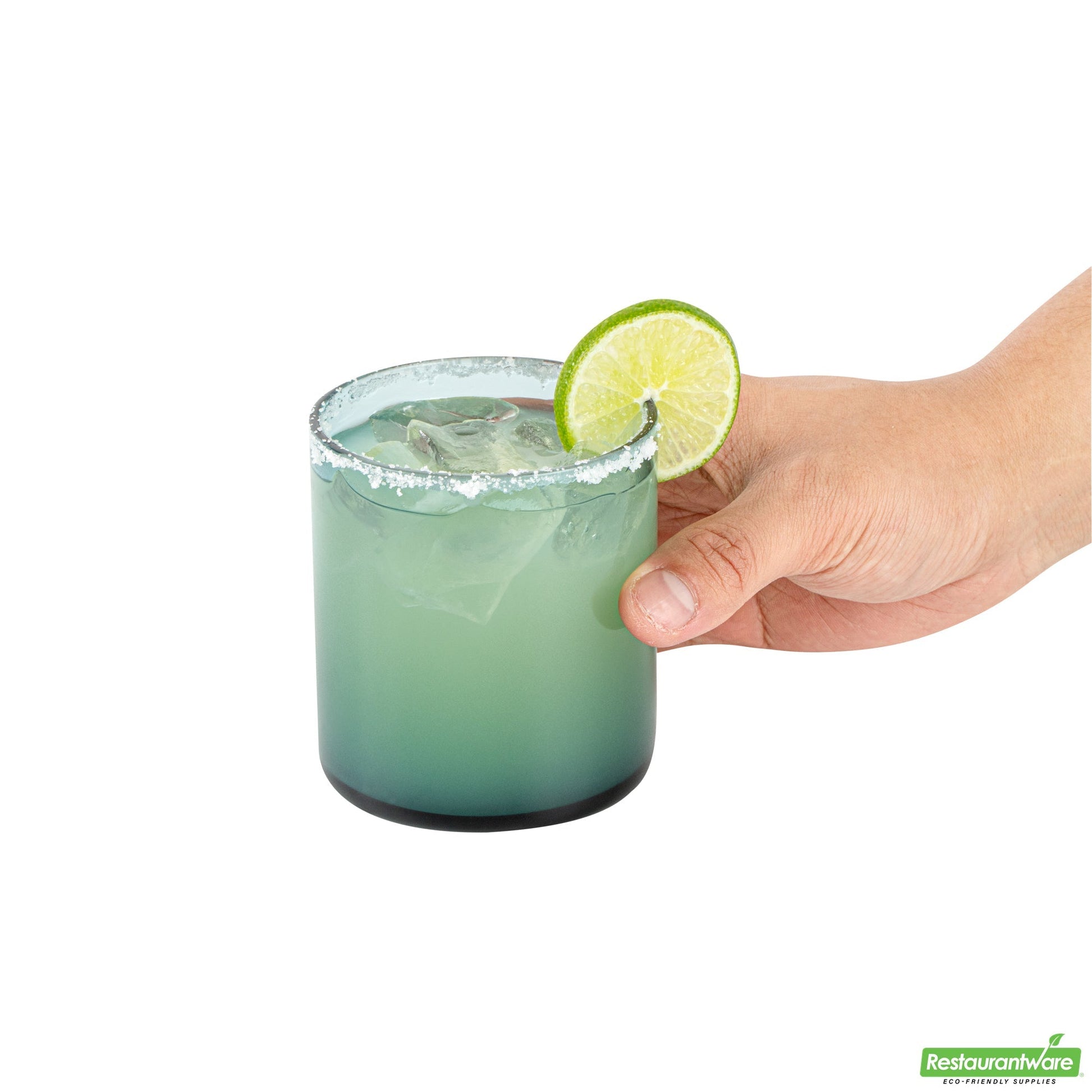 Wholesale Restaurantware Vetri 10 Oz Blue Rocks / Old Fashioned Glass - 3 1/4" X 3 1/4" X 3 1/2" - 24 Count Box- Bulk