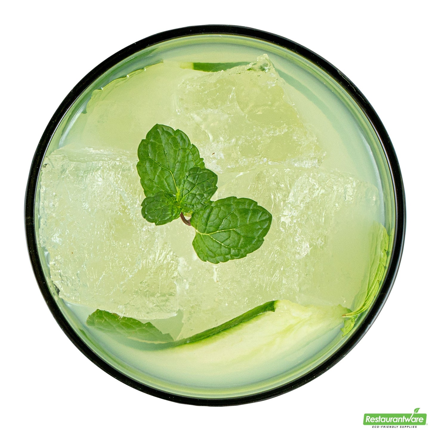 Wholesale Restaurantware Vetri 10 Oz Green Rocks / Old Fashioned Glass - 3 1/4" X 3 1/4" X 3 1/2" - 24 Count Box- Bulk