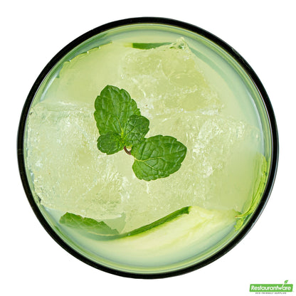 Wholesale Restaurantware Vetri 10 Oz Green Rocks / Old Fashioned Glass - 3 1/4" X 3 1/4" X 3 1/2" - 24 Count Box- Bulk
