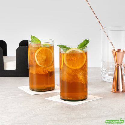 Wholesale Restaurantware Vetri 16 Oz Green Beverage Glass - 3" X 3" X 5 1/2" - 24 Count Box- Bulk