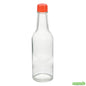 Wholesale Restaurantware Vetri 9 Oz Glass Woozy Bottle - with Red Cap - 2 1/4" X 2 1/4" X 7 3/4" - 10 Count Box- Bulk