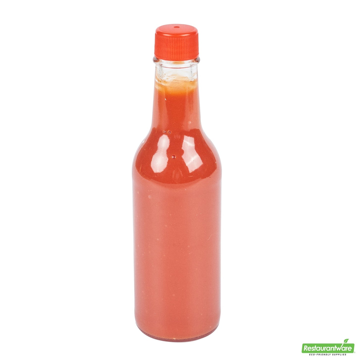 Wholesale Restaurantware Vetri 9 Oz Glass Woozy Bottle - with Red Cap - 2 1/4" X 2 1/4" X 7 3/4" - 10 Count Box- Bulk