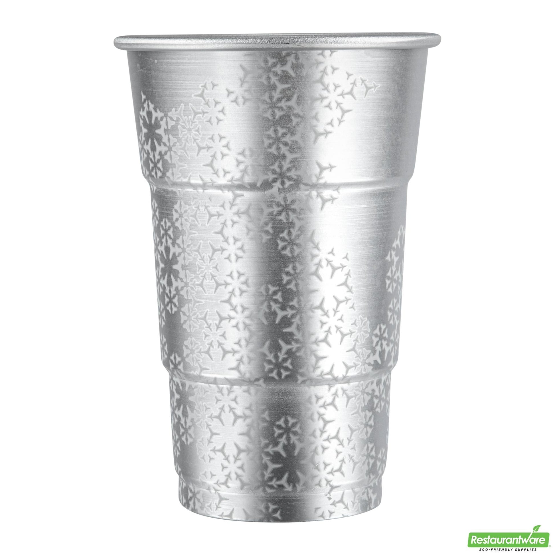 Wholesale Restaurantware Saving Nature 20 Oz Aluminum Color Changing Drinking Cup - 3 1/2'' X 3 1/2'' X 5 1/2'' - 4 Count Box- Bulk