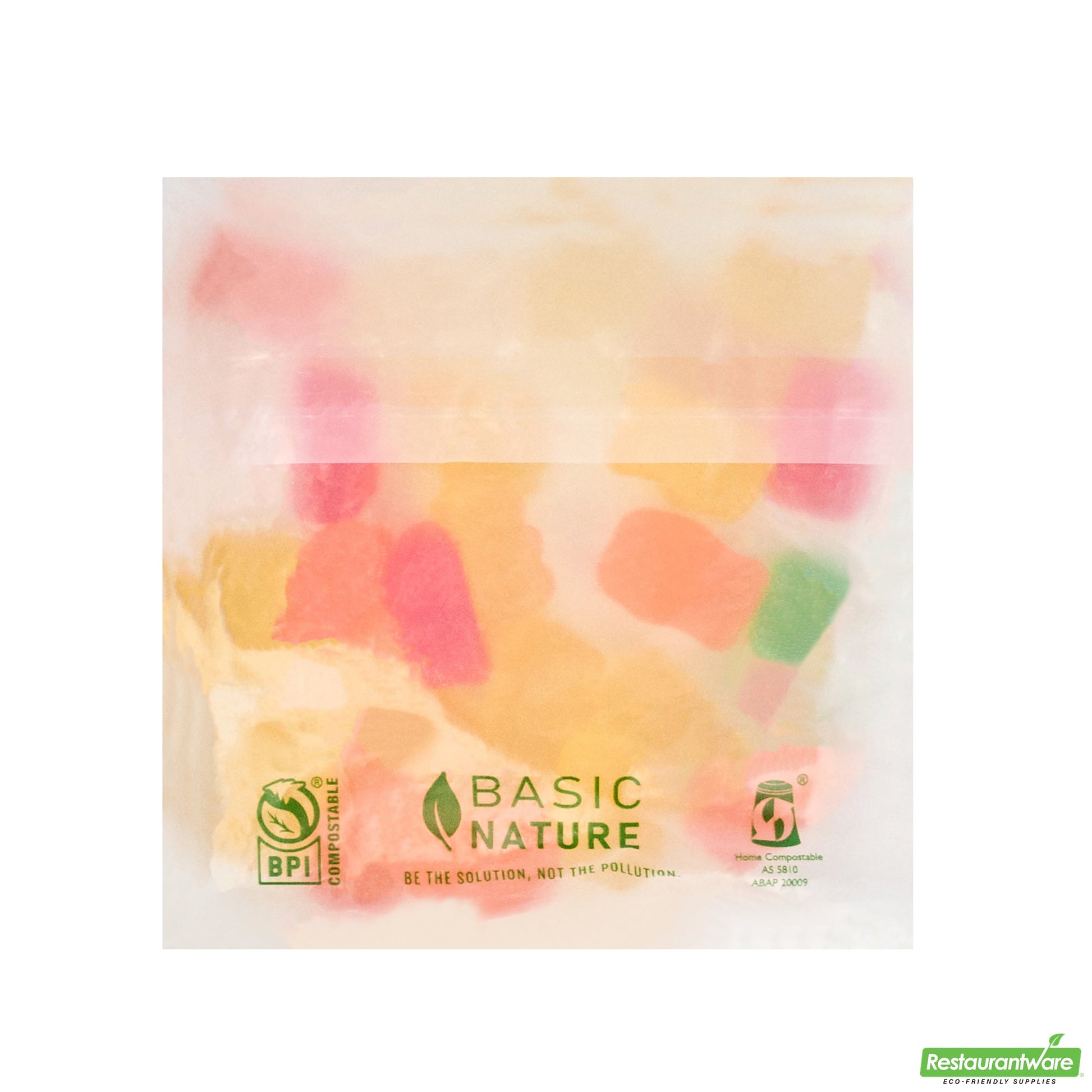 Wholesale Restaurantware Basic Nature Translucent Pla Plastic / Pbat Lip and Tape Bag - Self-Sealing, Compostable - 4" X 4" - 100 Count Box- Bulk