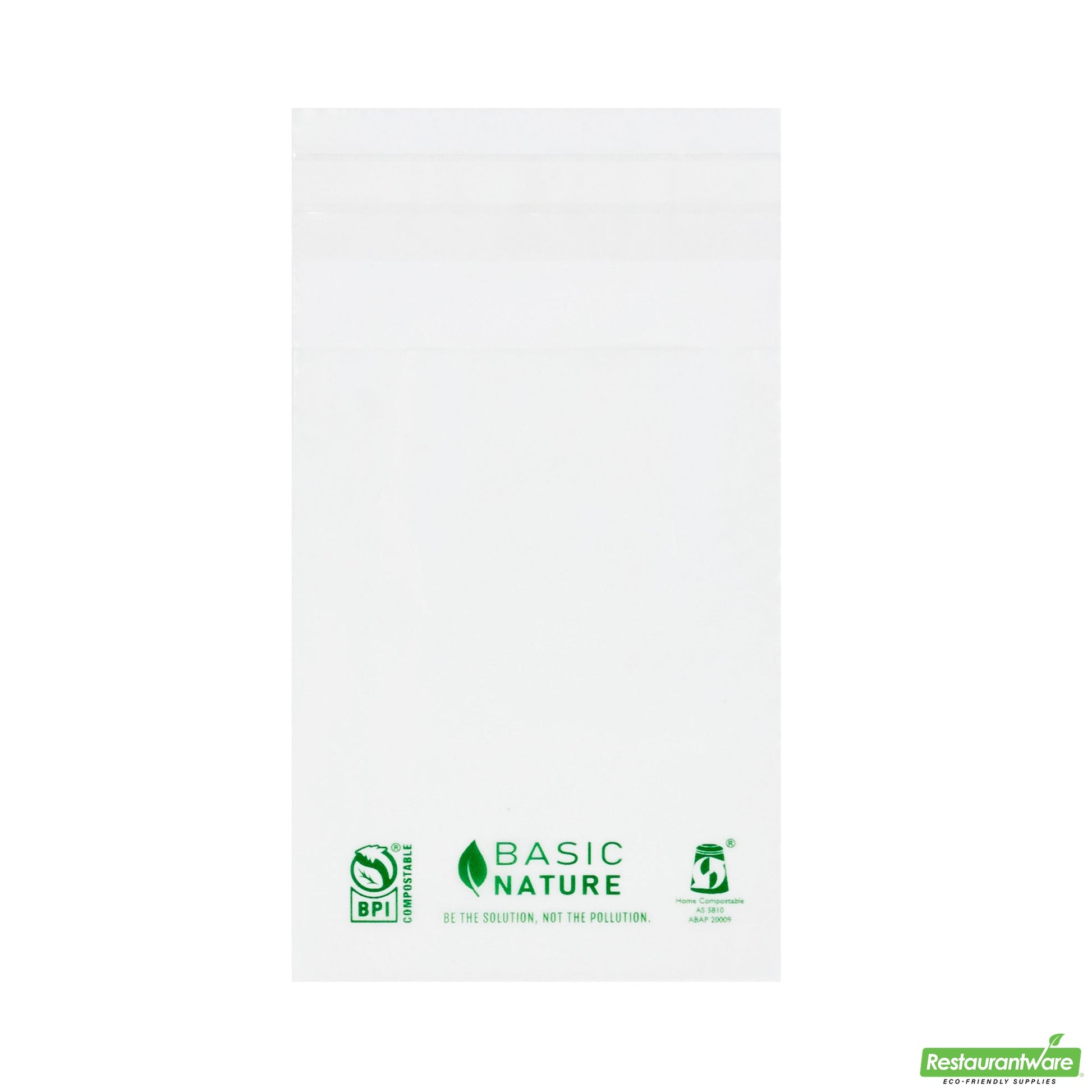 Wholesale Restaurantware Basic Nature Translucent Pla Plastic / Pbat Lip and Tape Bag - Self-Sealing, Compostable - 4" X 3" - 100 Count Box- Bulk