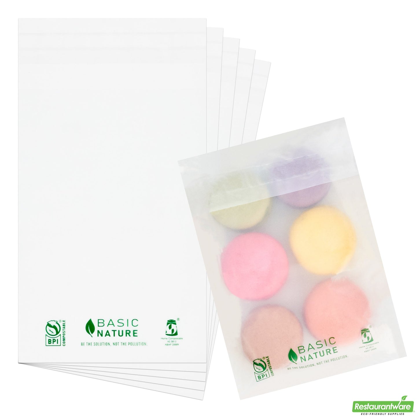Wholesale Restaurantware Basic Nature Translucent Pla Plastic / Pbat Lip and Tape Bag - Self-Sealing, Compostable - 6" X 4" - 100 Count Box- Bulk