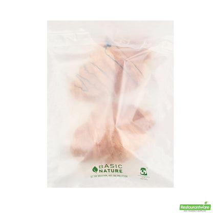 Wholesale Restaurantware Basic Nature Translucent Pla Plastic / Pbat Lip and Tape Bag - Self-Sealing, Compostable - 10" X 8" - 100 Count Box- Bulk
