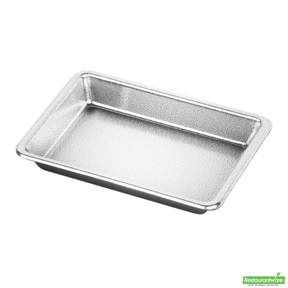 Wholesale Restaurantware Bento Tek 1 Oz Rectangle Silver Plastic Sauce Dish - 3" X 2 1/4" - 1000 Count Box- Bulk