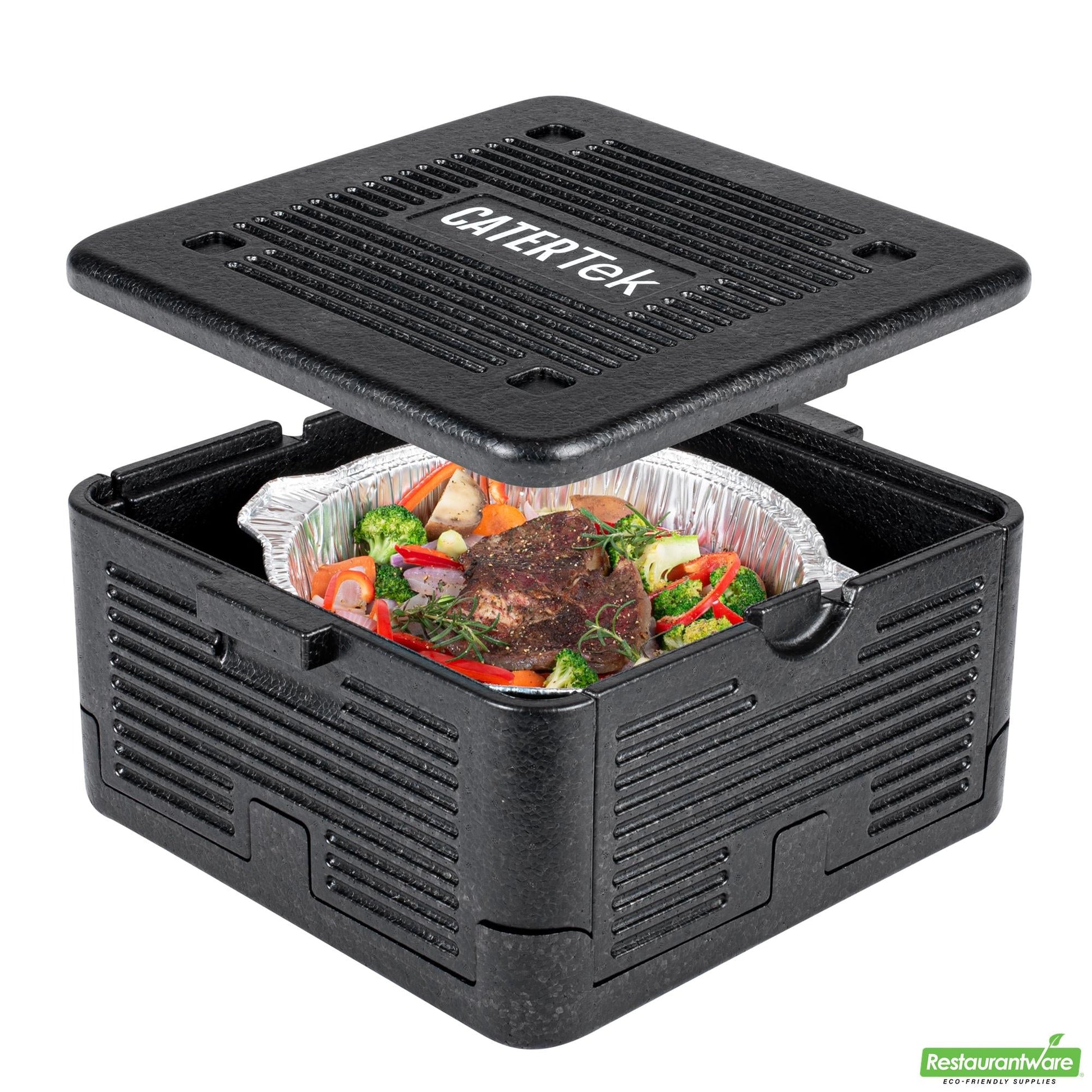 Wholesale Restaurantware Cater Tek Black Epp Food Pan Carrier - Insulated, Top Loading, Collapsible - 15" X 15" X 8 3/4" - 1 Count Box- Bulk