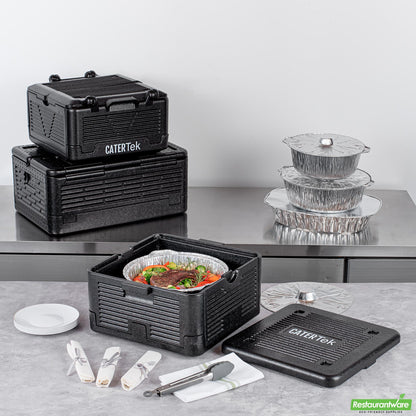 Wholesale Restaurantware Cater Tek Black Epp Food Pan Carrier - Insulated, Top Loading, Collapsible - 15" X 15" X 8 3/4" - 1 Count Box- Bulk