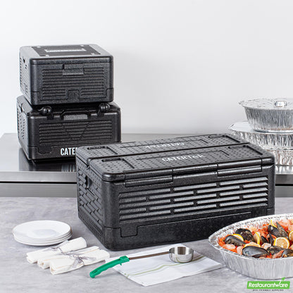 Wholesale Restaurantware Cater Tek Black Epp Food Pan Carrier - Insulated, Top Loading, Collapsible - 23 1/2" X 16 1/4" X 10 1/4" - 1 Count Box- Bulk