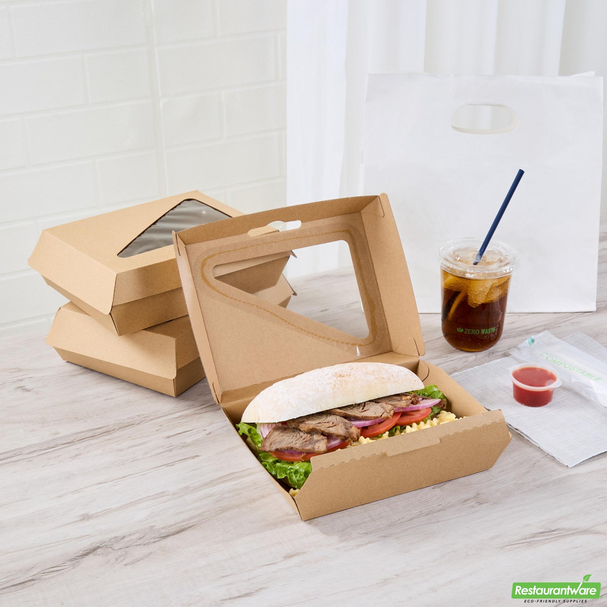 Wholesale Restaurantware Cntn Clm Pp 7.8x6 Pla Wndw- Bulk