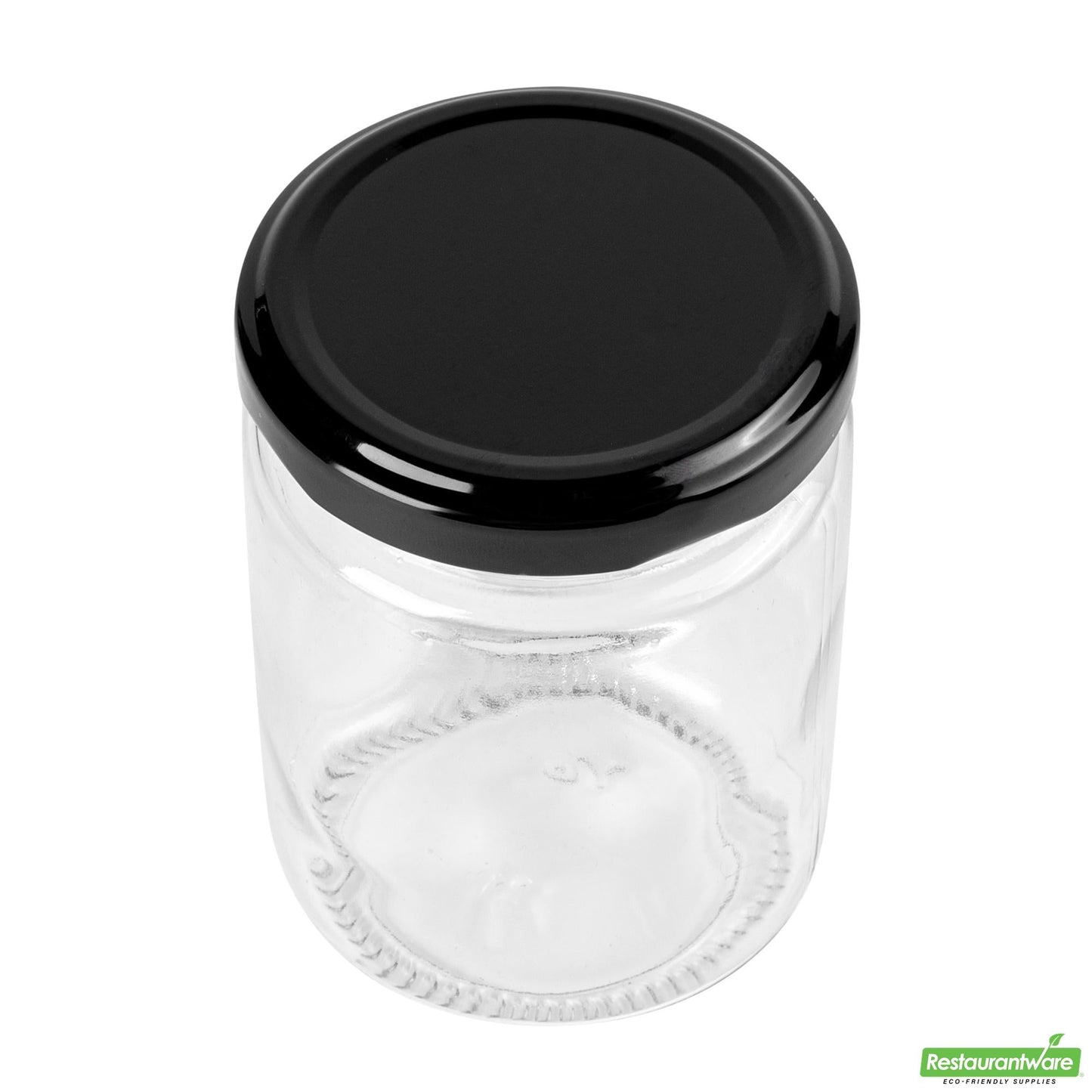 Wholesale Restaurantware Vetri 8 Oz Clear Glass Jar - with Black Metal Lid - 2 3/4" X 2 3/4" X 3 3/4" - 100 Count Box- Bulk