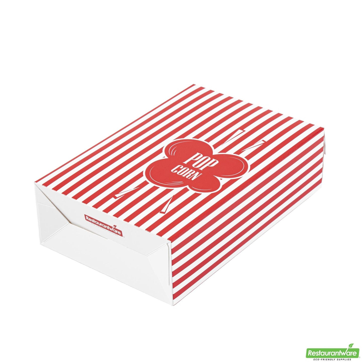 Wholesale Restaurantware Bio Tek 2.3 Oz Red Paper Popcorn Box - 5 3/4" X 2 1/2" X 8 1/2" - 400 Count Box- Bulk