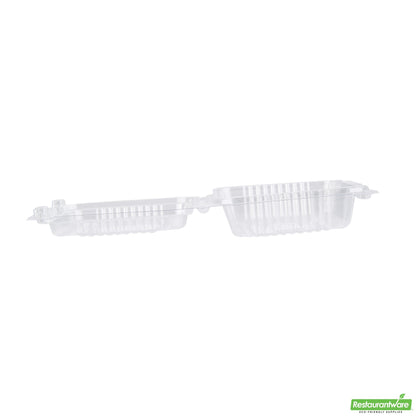 Wholesale Restaurantware Thermo Tek Rectangle Clear Plastic Clamshell Container - 6" X 4" X 1 1/2" - 100 Count Box- Bulk