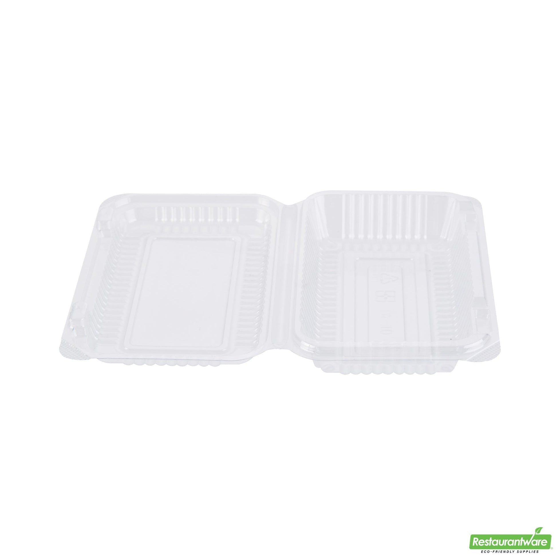 Wholesale Restaurantware Thermo Tek Rectangle Clear Plastic Clamshell Container - 6" X 4" X 1 1/2" - 100 Count Box- Bulk