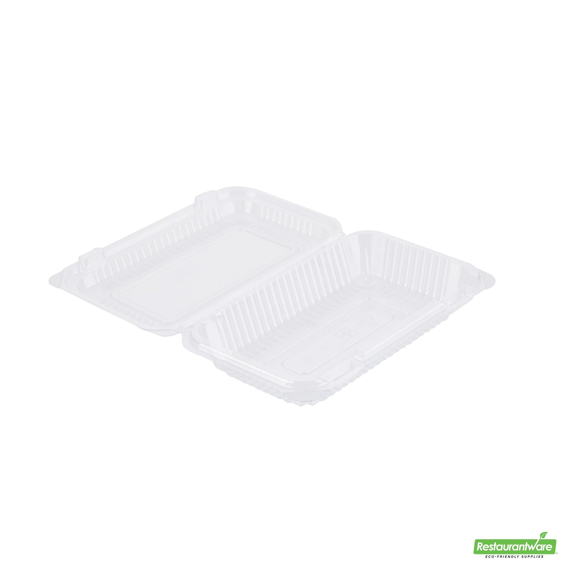 Wholesale Restaurantware Thermo Tek Rectangle Clear Plastic Clamshell Container - 6" X 4" X 1 1/2" - 100 Count Box- Bulk