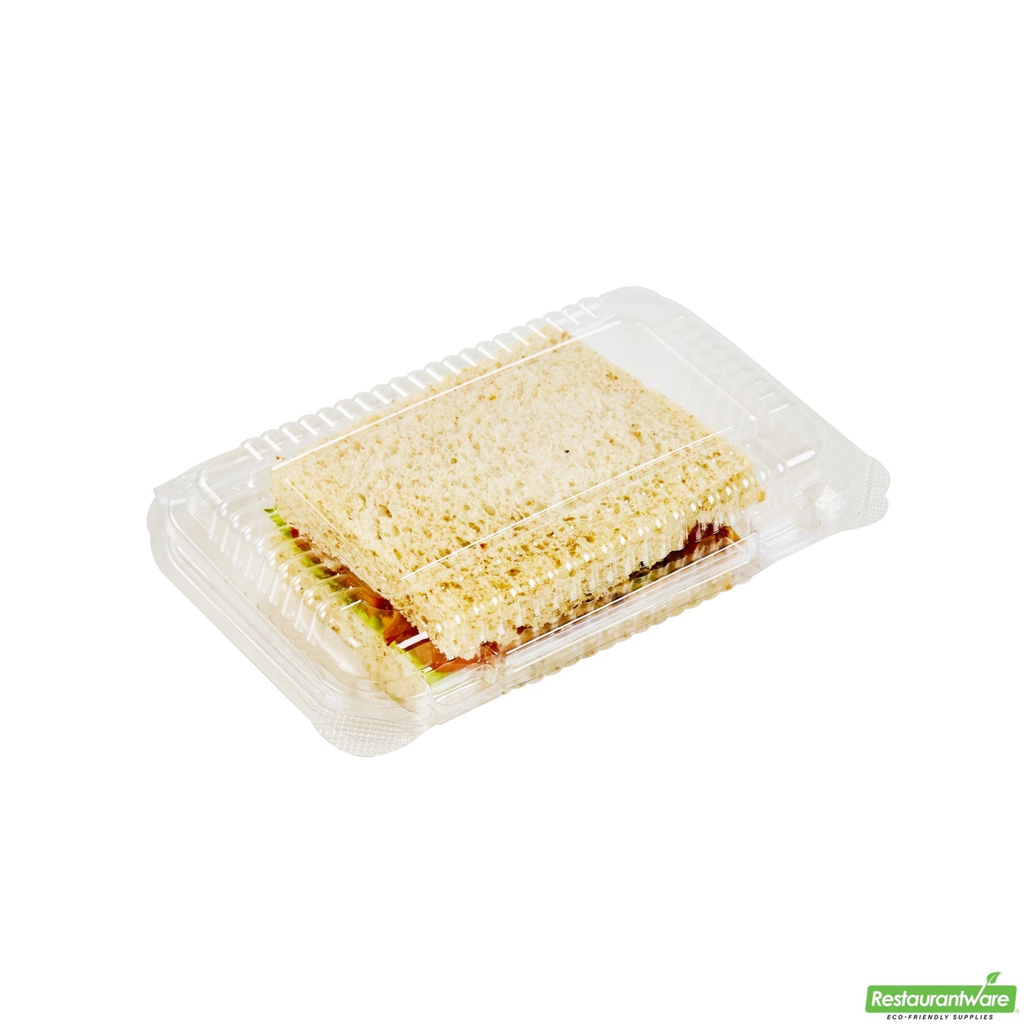 Wholesale Restaurantware Thermo Tek Rectangle Clear Plastic Clamshell Container - 6" X 4" X 1 1/2" - 100 Count Box- Bulk