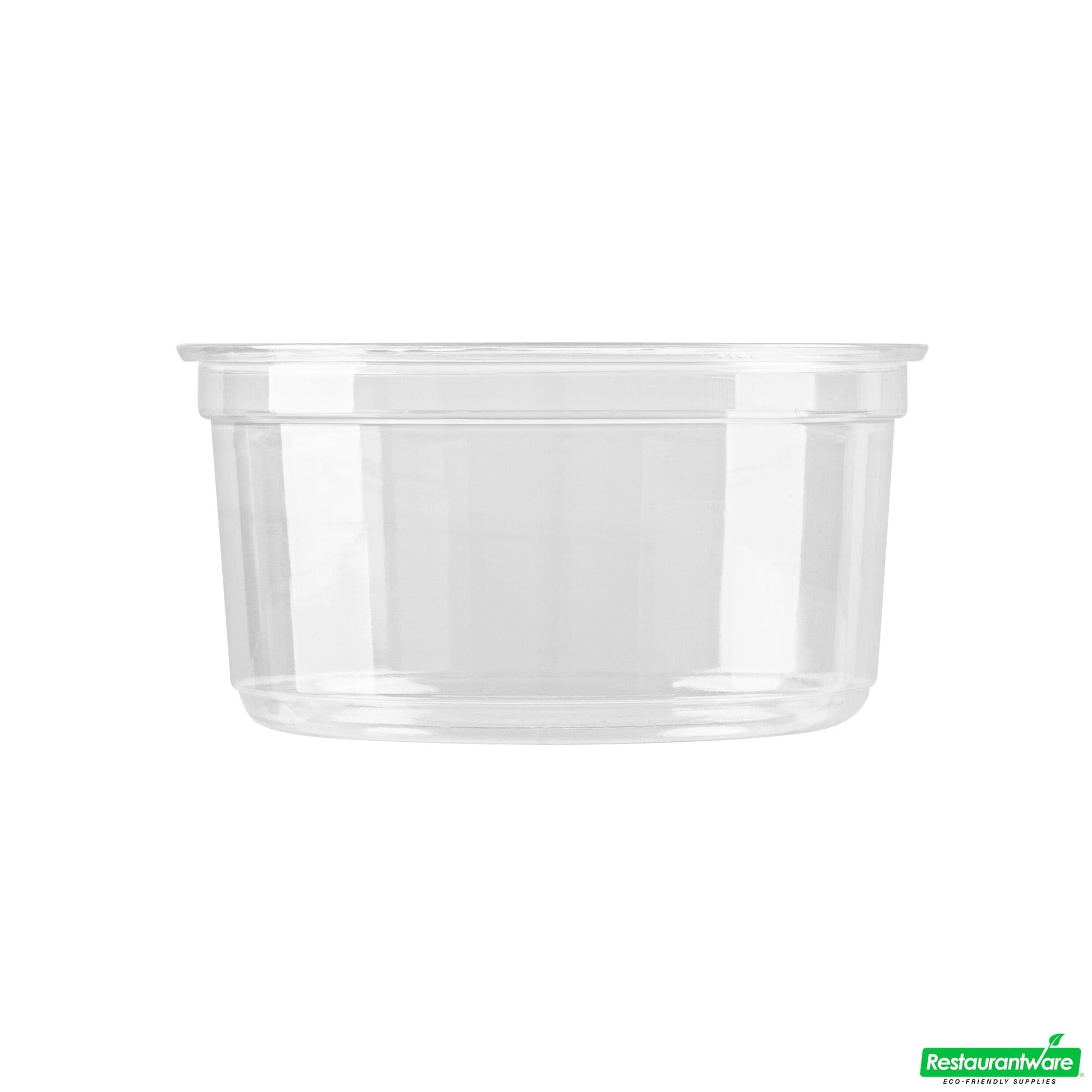 Wholesale Restaurantware Thermo Tek 12 Oz Round Clear Plastic to Go Deli Container - 4 1/2" X 4 1/2" X 2 1/4" - 25 Count Box- Bulk