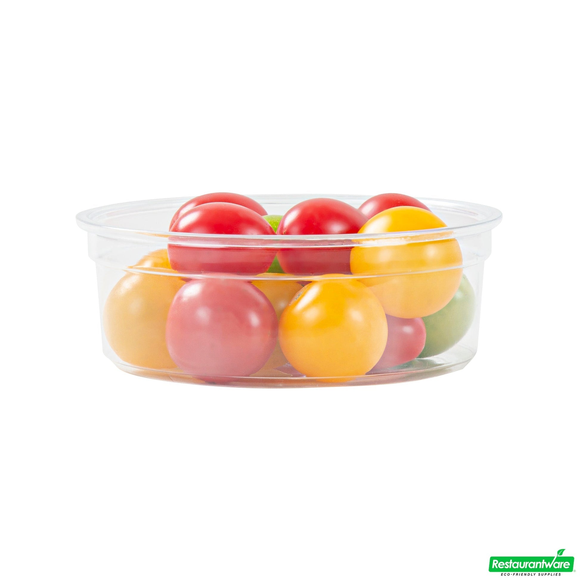 Wholesale Restaurantware Thermo Tek 8 Oz Round Clear Plastic to Go Deli Container - 4 1/2" X 4 1/2" X 1 1/2" - 25 Count Box- Bulk
