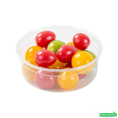 Wholesale Restaurantware Thermo Tek 8 Oz Round Clear Plastic to Go Deli Container - 4 1/2" X 4 1/2" X 1 1/2" - 25 Count Box- Bulk
