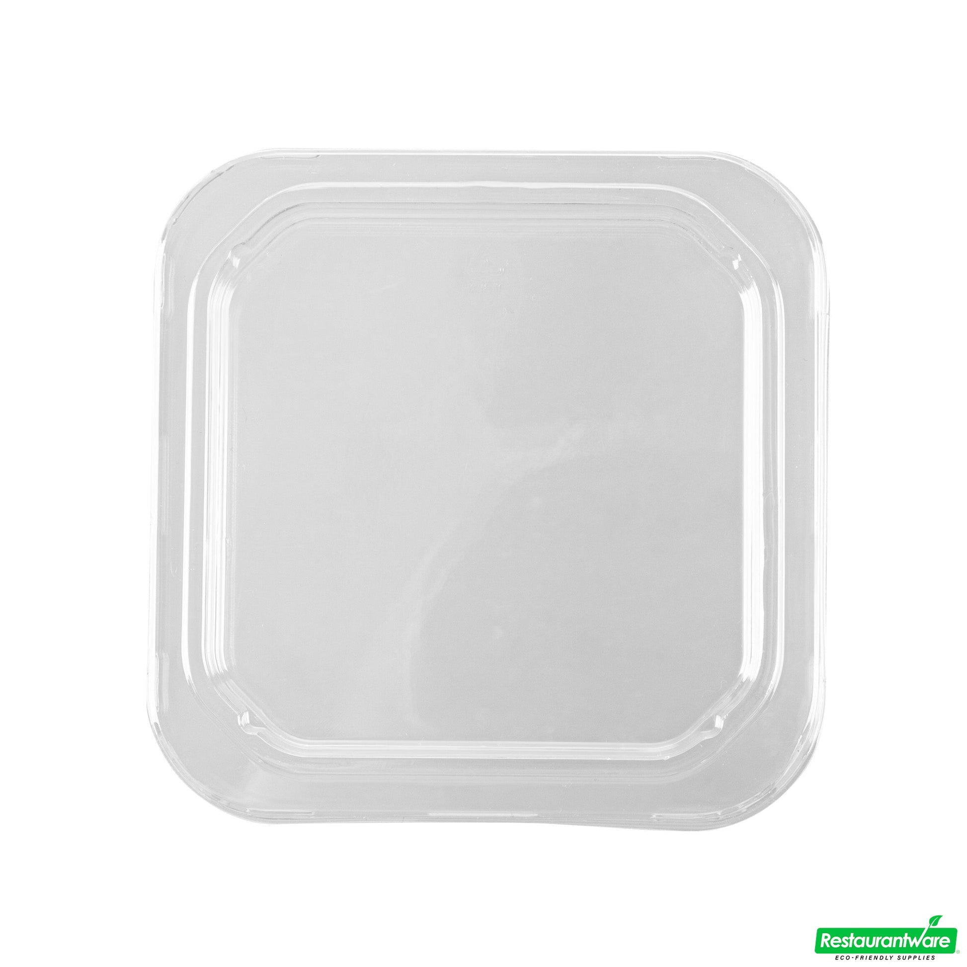 Wholesale Restaurantware Thermo Tek Square Clear Plastic Lid - Fits 8 - 32 Oz Deli / Snack Container - 50 Count Box- Bulk
