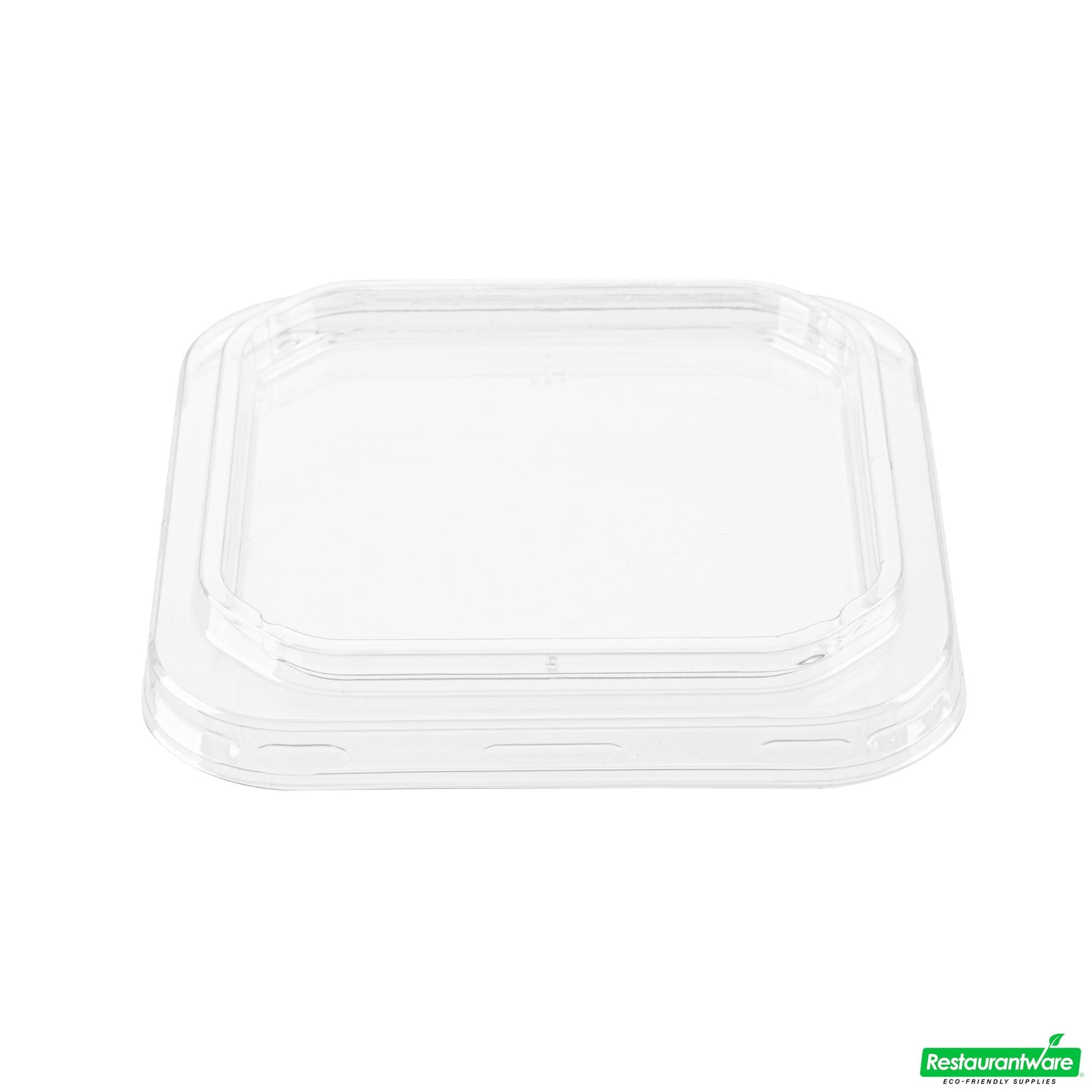Wholesale Restaurantware Thermo Tek Square Clear Plastic Lid - Fits 8 - 32 Oz Deli / Snack Container - 50 Count Box- Bulk