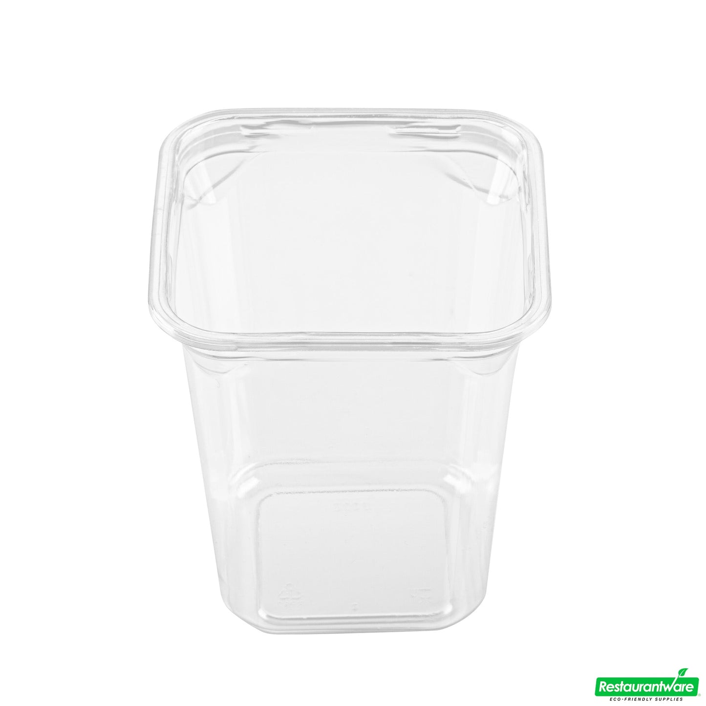 Wholesale Restaurantware Thermo Tek 32 Oz Square Clear Plastic Deli / Snack Container - 4 1/2" X 4 1/2" X 5 1/4" - 100 Count Box- Bulk